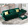 L-Shaped Sectional Modular Velvet Sofa with Storage Ottoman