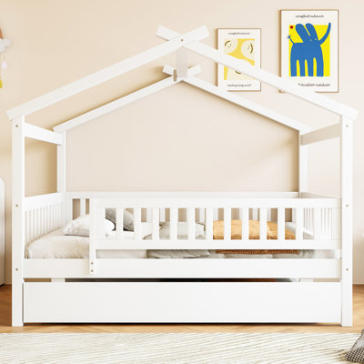 Lit en bois avec lit gigogne simple
