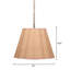Luminaire suspendu 1 lumière Alala, lin bouclé-1789023287