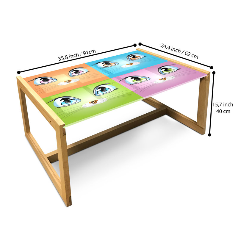 Isador Sled Coffee Table, 40cm H x 91cm W x 62cm D