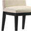 Chaises de salle à manger en tissu beige (2) avec finition noire et 2 côtés rembourrés confortables