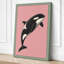 Leaping Orca Modern - Wrapped Canvas-134712737-134712750