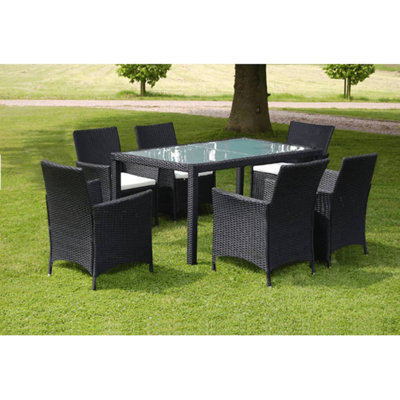 Amerski Rectangular 6 - Person Dining Set with Cushions