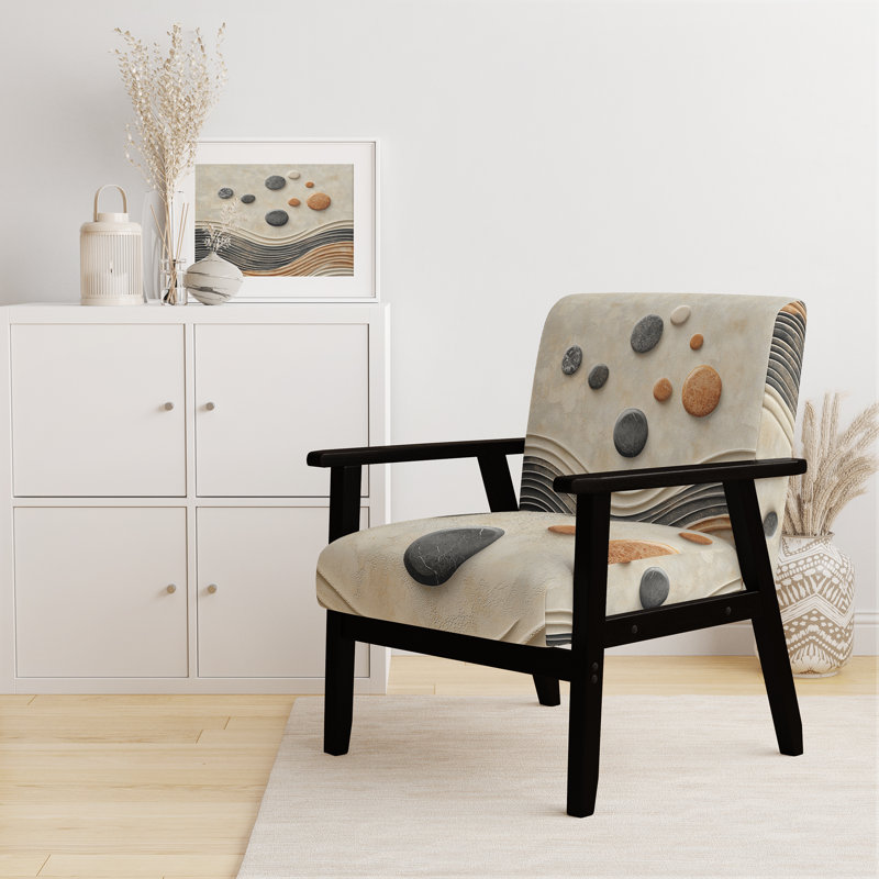Chaise d'appoint Meditation - Fauteuil Zen Garden, Black Square Arms