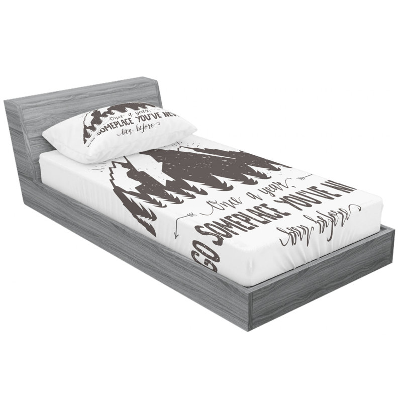 Microfiber Sheet Set, Twin Sheet Set with Fitted Sheet