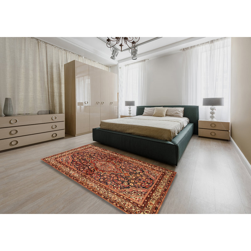 Tapis décoratif orange Cali oriental, Rectangle 5 pi x 8 pi
