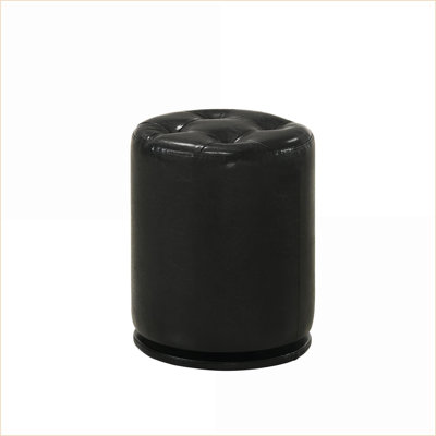 Vanity Stool, Contemporary Glam Swivel Button Tufted for Bedroom Vanity | Black | Fabric Upholstery