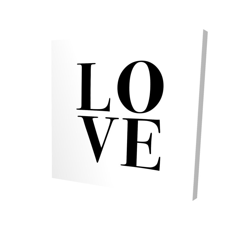 " Love ", Wrapped Canvas, 16" H x 16" W
