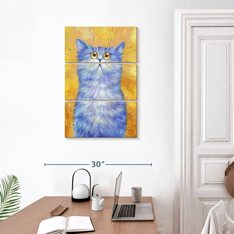 Chat ensoleillé, H 32 po x l 20 po