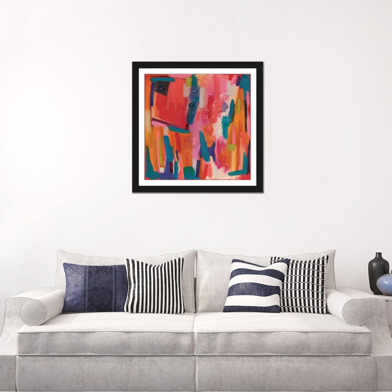 « art 101 », impression sur toile, Papier d'art encadré noir, H 24 po x l 24 po x P 1 po, Blanc