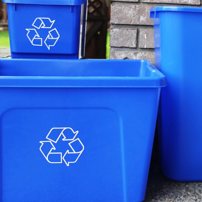 Casier de recyclage ouvert 14 gallons planet friendly