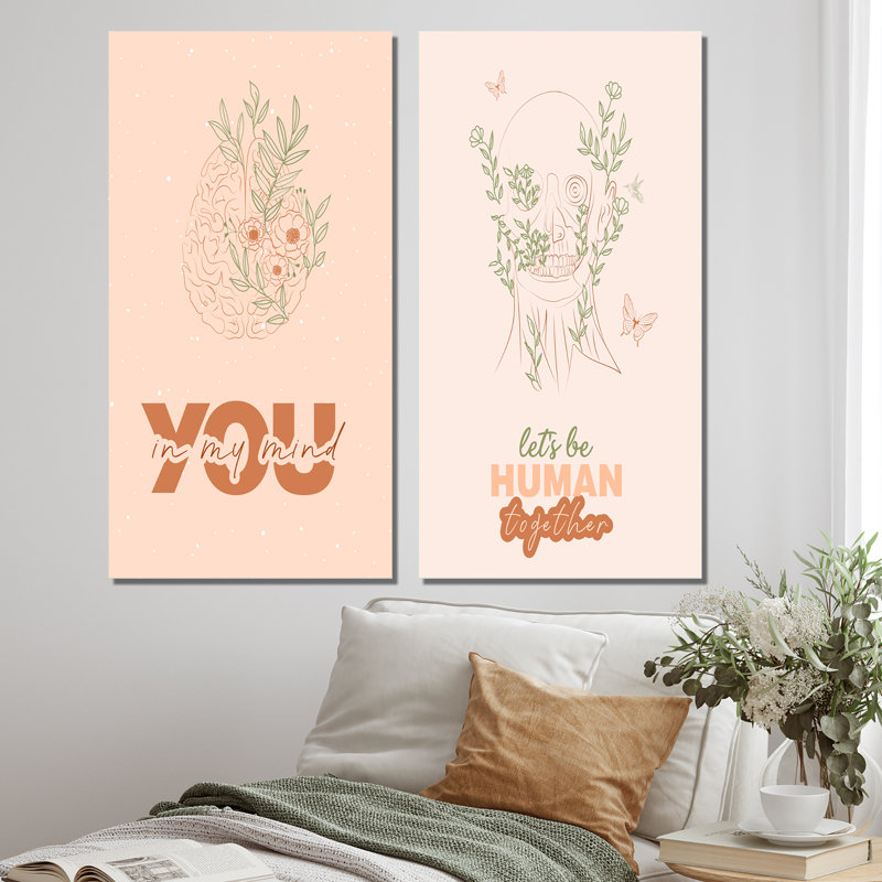 Ensemble de 2 impressions florales, Toile tendue, H 40 po x l 40 po x P 1,5 po
