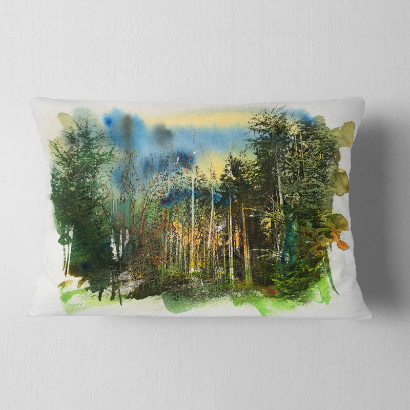 Coussin lombaire aquarelle