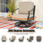  Tamarin Patio Aluminum Swivel Lounge Chair Club Chairs Set With Ottomans And Sunbrella® Cushions