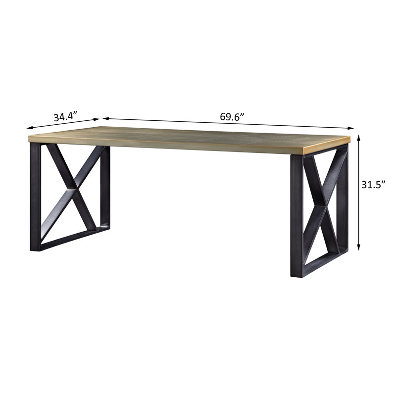 Keyora Metal Base Writing Desk