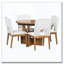 Ensemble de table de salle à manger moderne extensible avec chaises-243783544