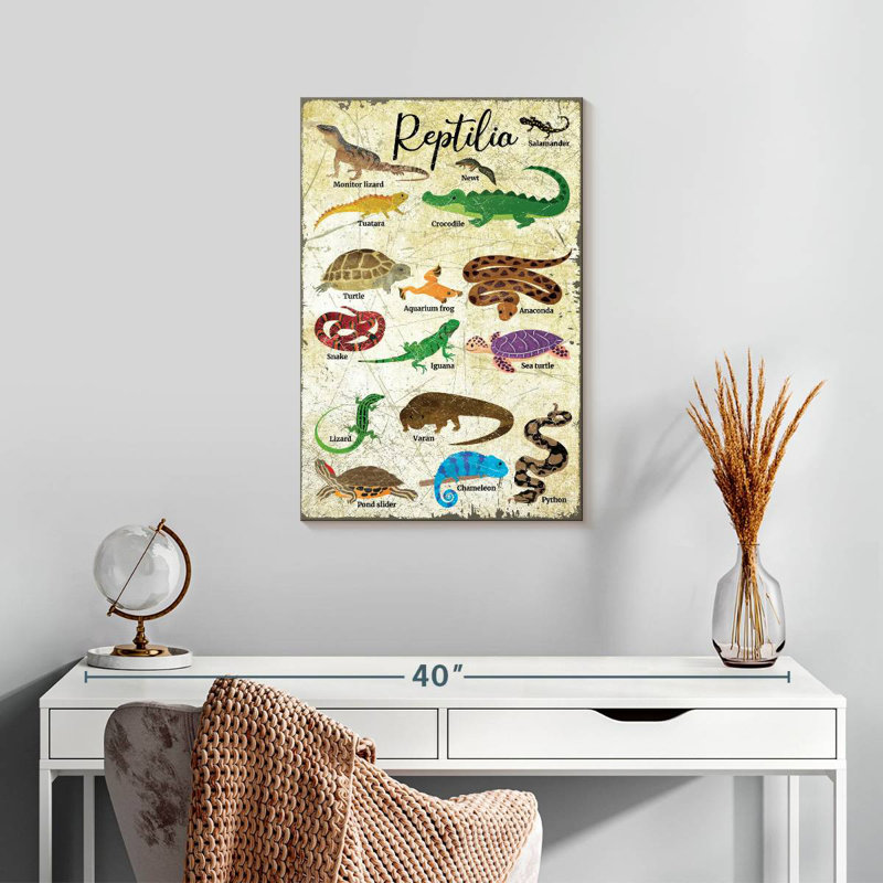 Brampt Reptile Species Chart, 24" H x 16" W