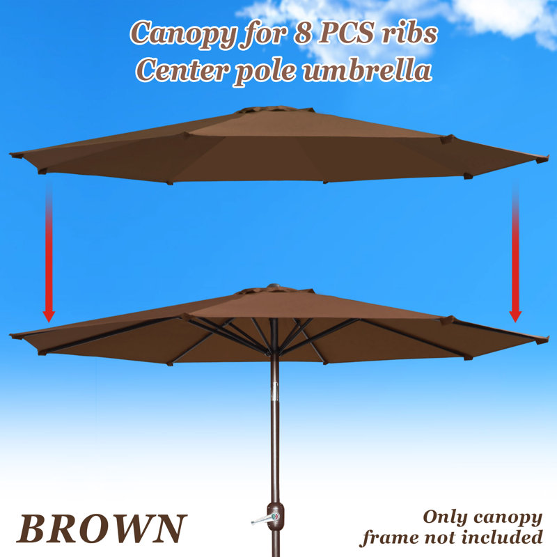 Housses de rechange pour parasol de patio Atoll, Brun, H 2 po x l 11,5 po x P 11,5 po