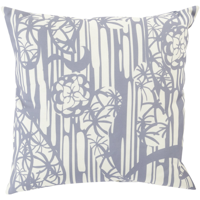 Mizu Indoor/Outdoor Throw Pillow, 18" H x 18" W x 4" D, Gray\Neutral
