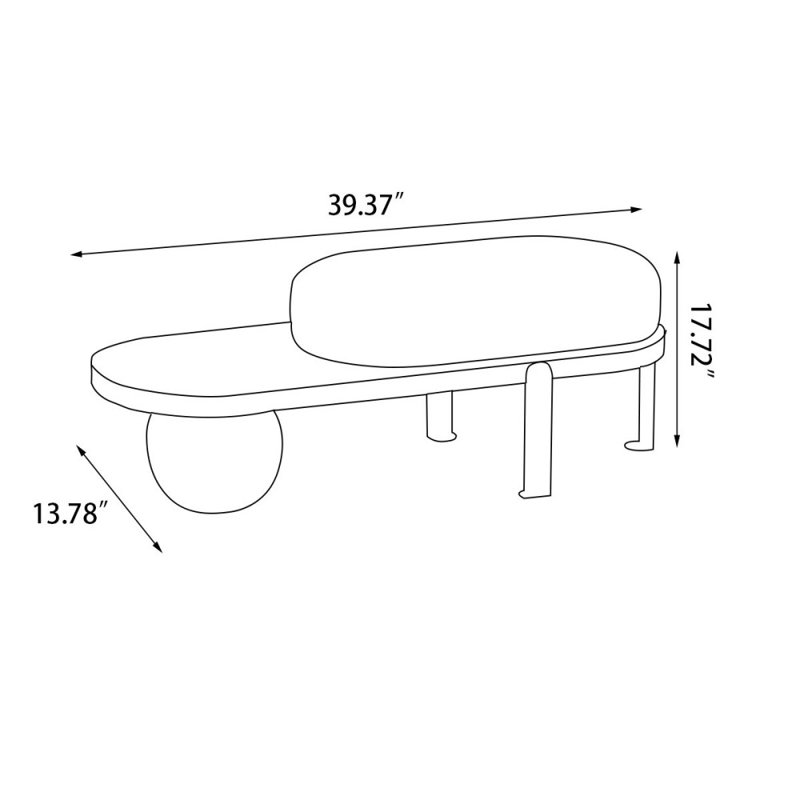 Banc rembourré, Brun