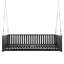 Lit simple à balançoire pour véranda avec cordes de suspension et conception sécuritaire en pente pour jardin dans la cour, noir-129882514