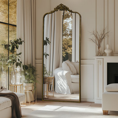 Arched Antique Ornate Full Length Floor Mirror