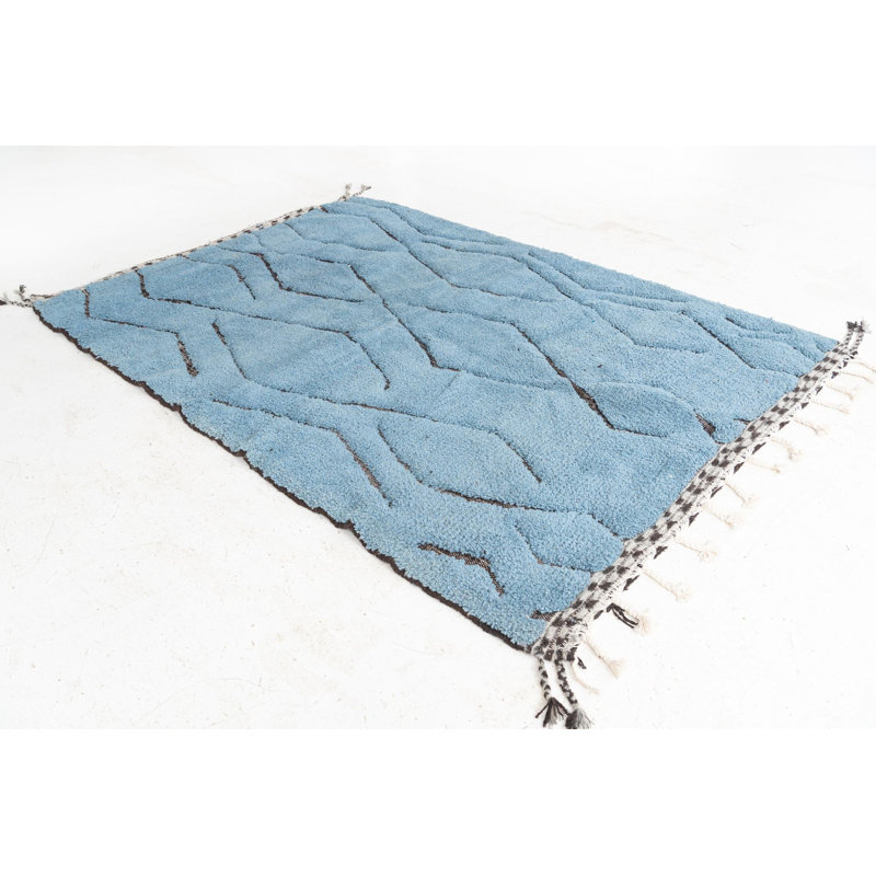 Tapis bleu clair Odea