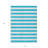 Teal and White Striped Washable Indoor Outdoor Area Rug-122845771