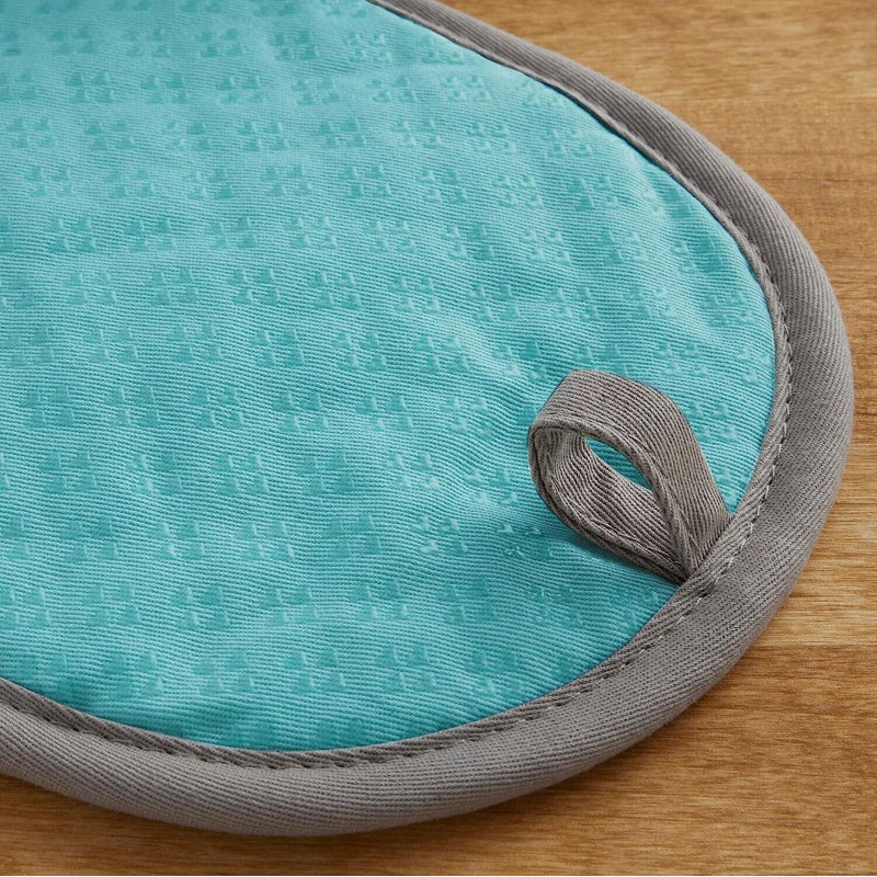KitchenAid Asteroid Solid Diamond Potholder, Aqua, 6.5" W x 10" L