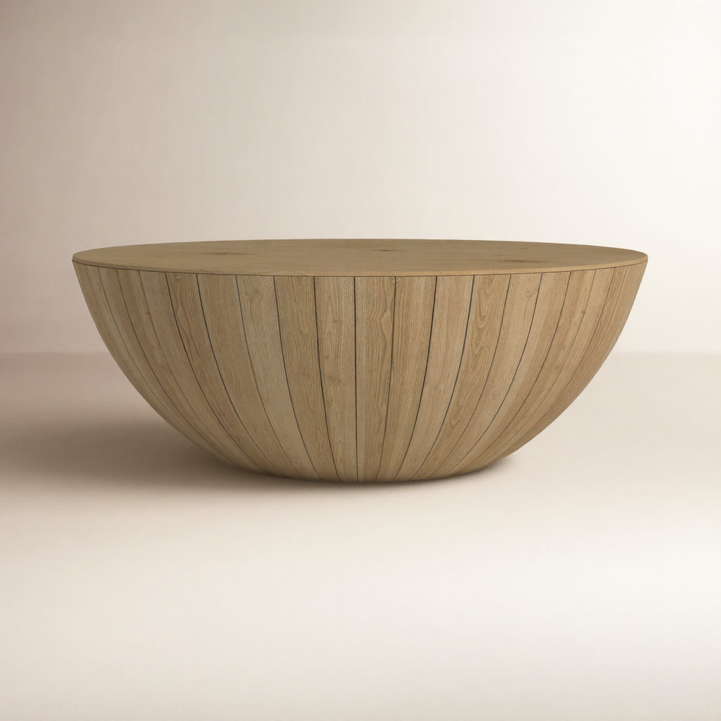 Agusta Solid Wood Single Coffee Table, Natural Oak