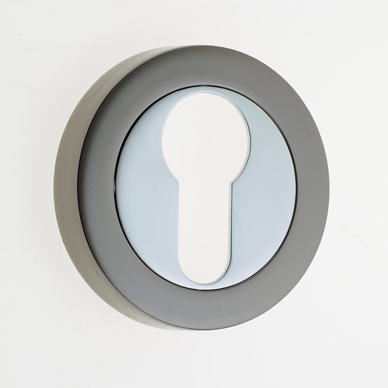 Delarue Escutcheon Door Accessory, Polished Chrome/Brushed Nickel
