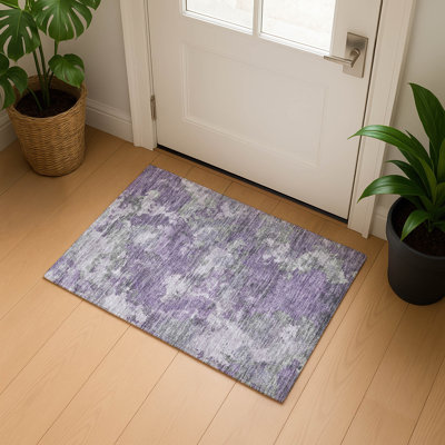 Tapis abstrait lavable à la machine Premium