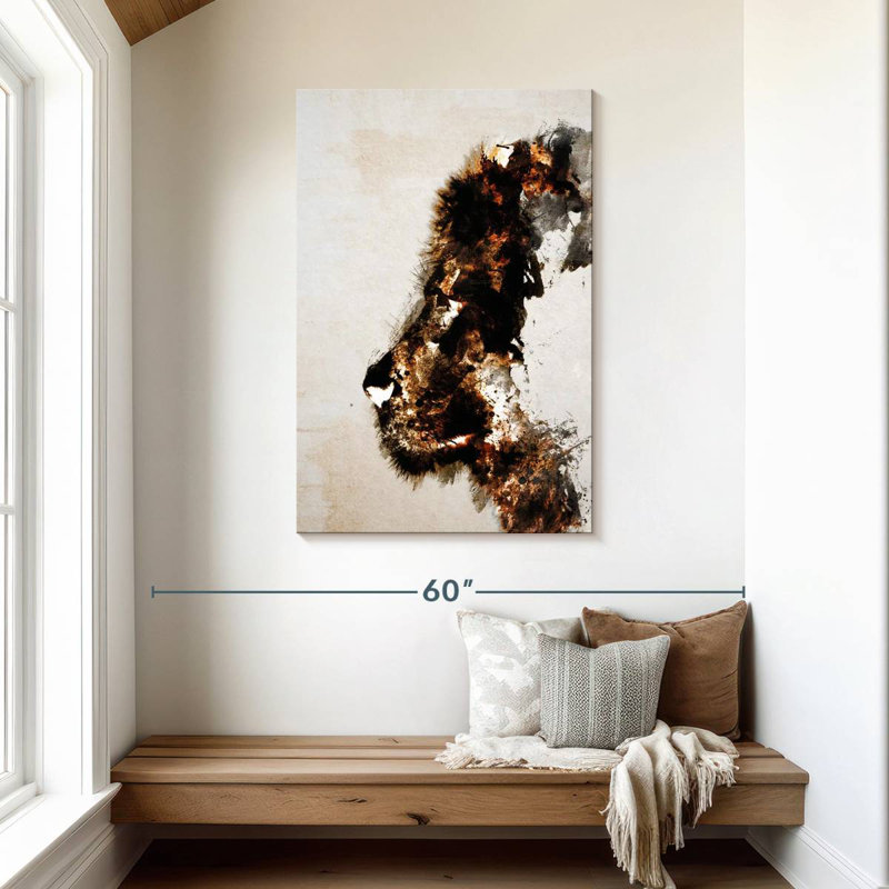 Brampt Abstract Lion Contour, 45" H x 30" W