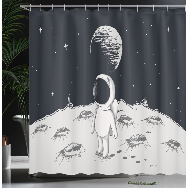 Shower Curtain with Hooks Included, 75"H x 69"W