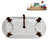 59" Streamline Clawfoot Tub,Tray,Drain, Clawfeet-101628978-102220281