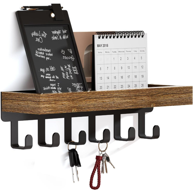 Wood Wall Organizer, Brown