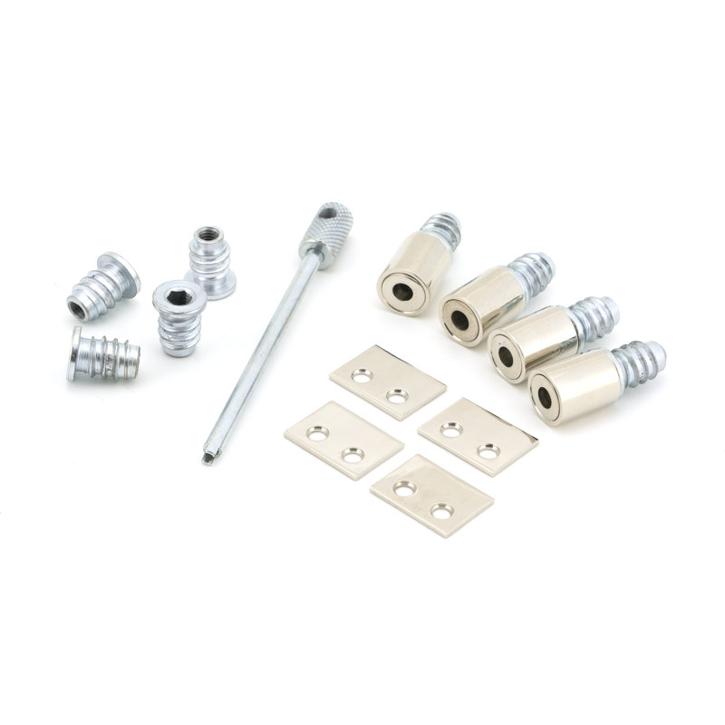 Secure Stops Door Accessory, Polished Nickel
