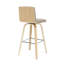 Werth 39,5 po H Tabouret de bar pivotant à hauteur carrée en taupe vintage-125262722-125262723