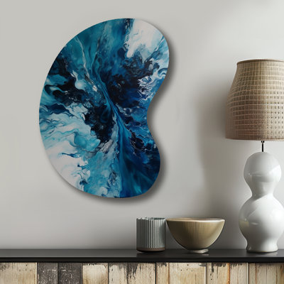 Chevala - Irregular Shape Abstract Metal Wall Art, Asymmetrical Metal Wall Sculpture Print