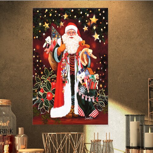 The Holiday Aisle® Happy Santa Claus Magic Of Christmas Painting ...