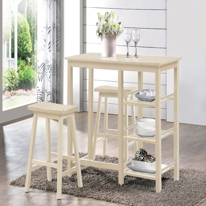 Ensemble de hauteur de comptoir 3 pièces Buttermilk Finish
