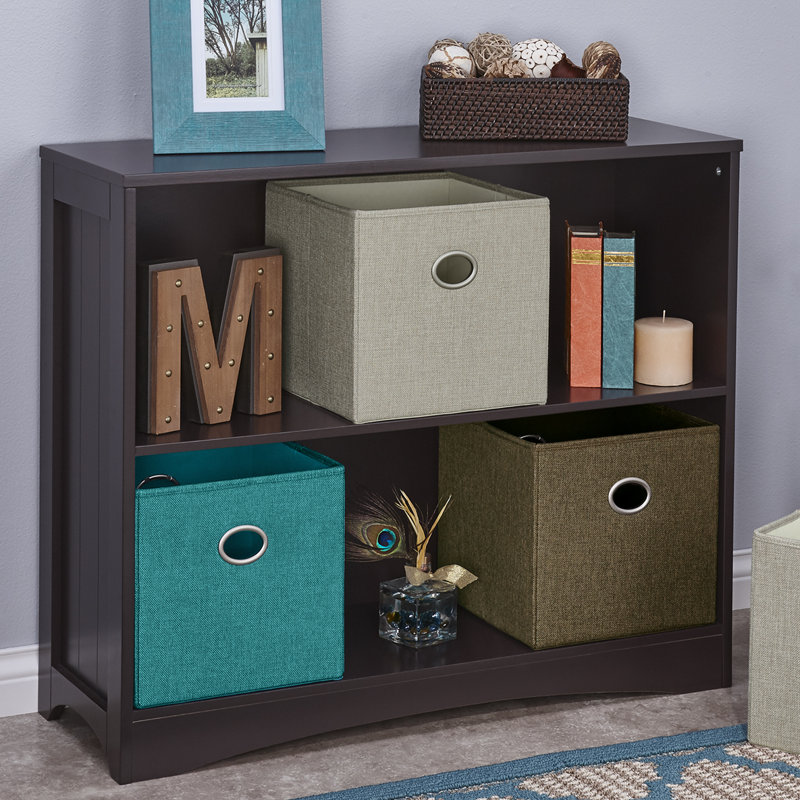 Bibliothèque horizontale pour enfants avec rangement ouvert, Espresso