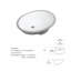 White Oval Undermount Bathroom Sink With Overflow