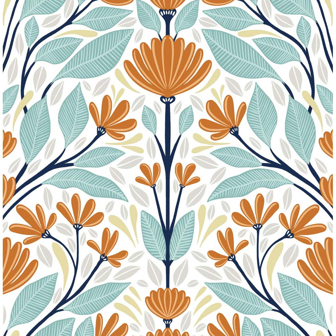 Ajang Wheat Folk 18' L x 20.5" W Peel and Stick Wallpaper Roll Lark Manor™ 