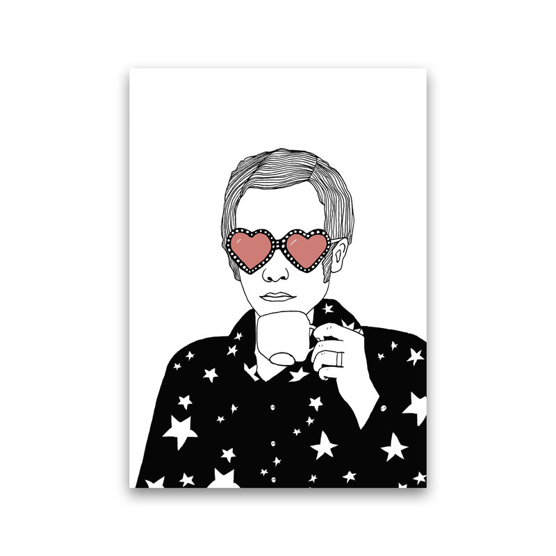 Elton John by Carissa Tanton - Print, Unframed, 42cm H x 30cm W x 1cm D