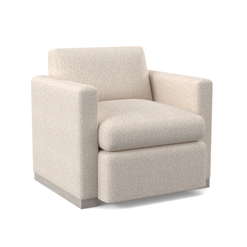 Chaise pivotante Ledger, 100 % polyester ivoire Venise, Bisque