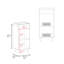 Bathroom Vanity With Sink, 1 Door, 4 Legs, 2 Shelves, White-1190704143