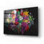  «Purple Flower Bomb» par Heather Gauthier, art mural en verre acrylique, 16 po x 12 po