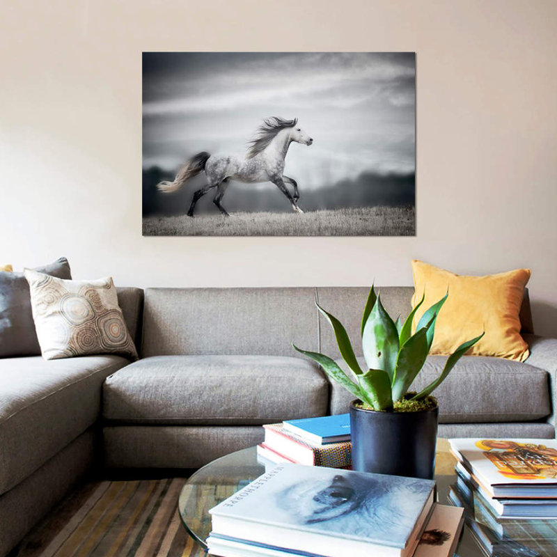 «Wind Blown Mane II» par PH Burchett - Impression sur toile, H 26 po x l 40 po x P 1,5 po, Toile tendue, Pas de tapis