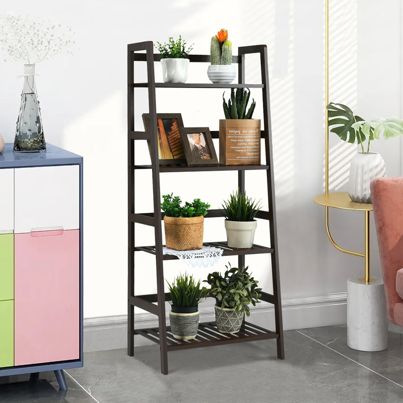 Deio Ladder Bookcase, Brown 